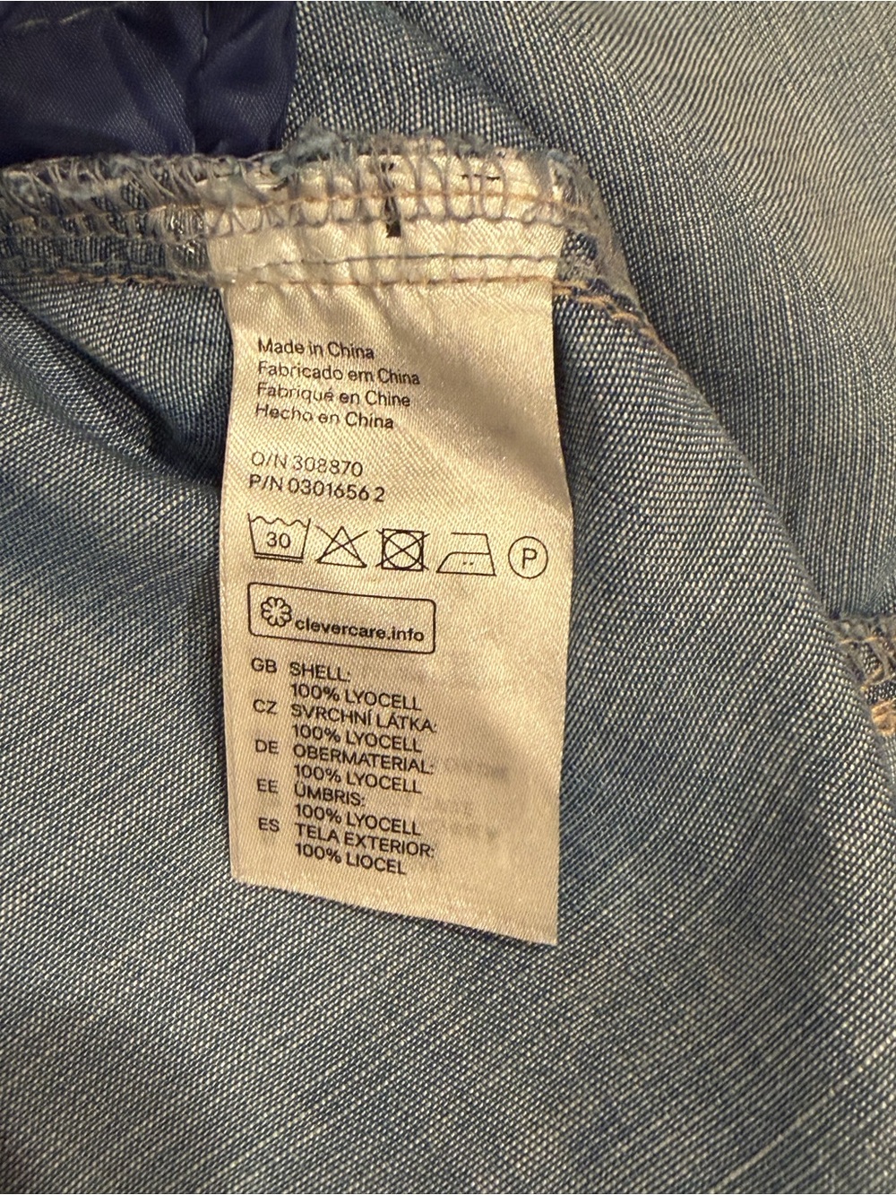 H&M Light Blue Denim Shirt sz 6 - Picture 4 of 6